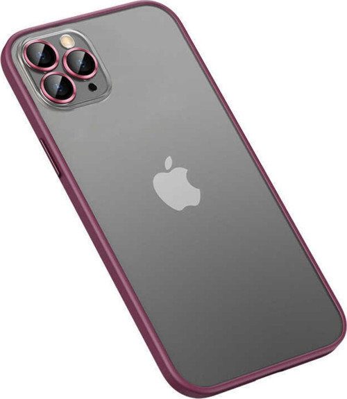 Iphone 12 Pro Max Uyumlu Kılıf Kamera Lens Korumalı Chatoyant Retro Kapak Koyu Mor