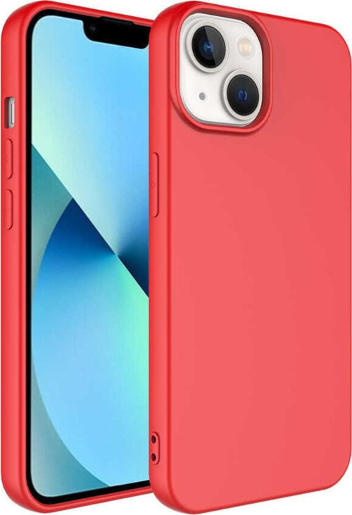 Iphone 14 Ile Uyumlu Kılıf Kadife Iç Yüzey Silikon Vieri Kılıf Kırmızı