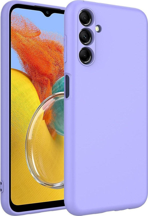 Samsung Galaxy M14 ile Uyumlu Kılıf Kadife Iç Yüzey Silikon Z-Mara Lansman Vieri Kılıf Lila