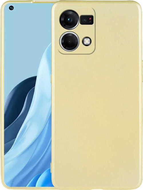 Oppo Reno 7 4g Ile Uyumlu Kılıf Premier Silikon Kapak Gold