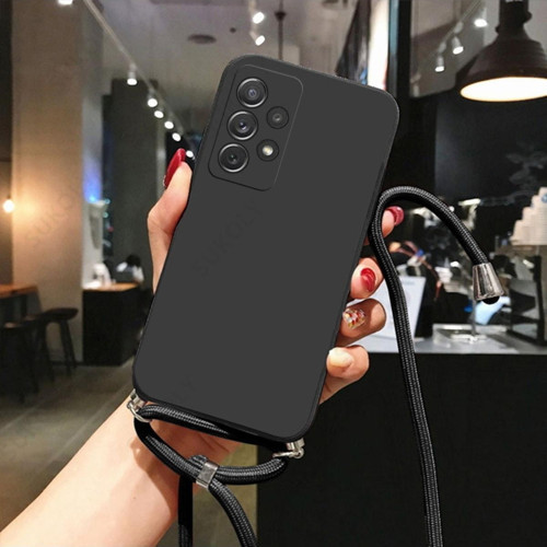Oukitel C21 Pro Ile Uyumlu Ipli Boyun Askılı Silikon Kılıf Dulcet Epiphany Kılıf Siyah