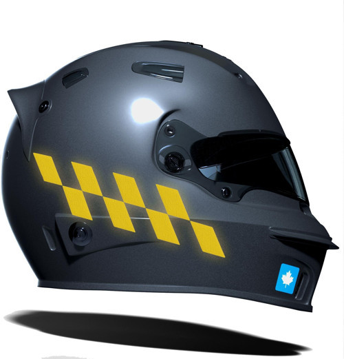 Reflektif Sarı Damalı Kask Motosiklet Sticker Takımı Çınar Extreme