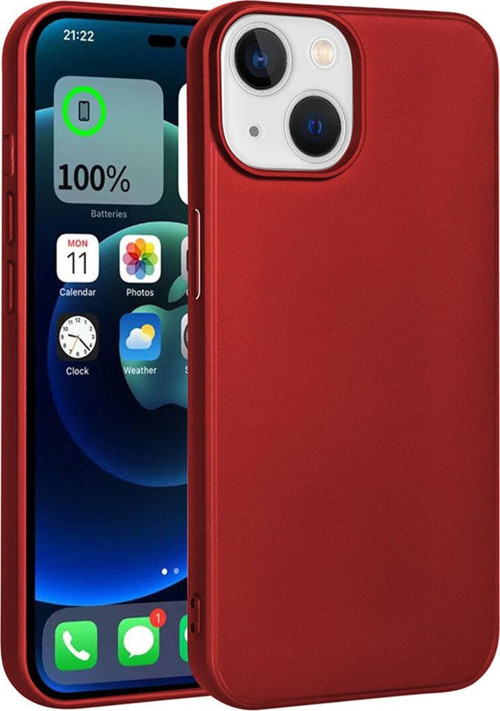 iPhone 15 Plus ile uyumlu Kılıf Soft ve pürüzsüz Premier Silikon Kapak Kırmızı