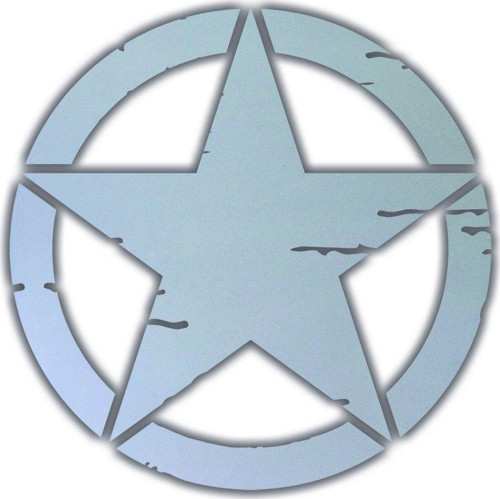 Küçük Boy Eskitilmiş Askeri Yıldız Reflektif Sticker Çınar Extreme