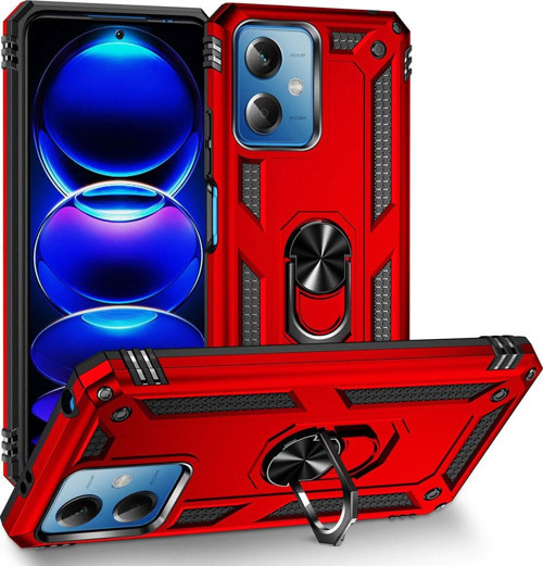 Xiaomi Redmi Note 12 Pro 5g Ile Uyumlu Kılıf Z-vega Shockproof Stand Yüzük Tutuculu Mega Case Kapak