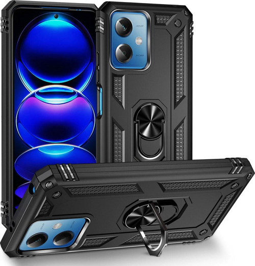 Xiaomi Redmi Note 12 Pro 5g Ile Uyumlu Kılıf Z-vega Shockproof Stand Yüzük Tutuculu Mega Case Kapak