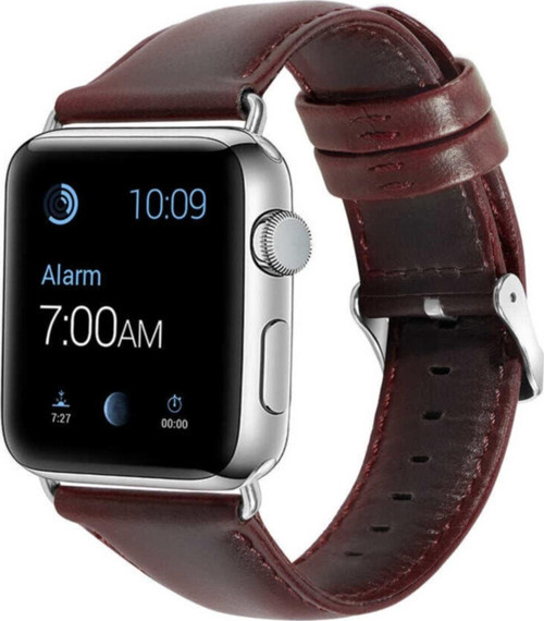 Apple Watch 42mm Deri Kordon Bordo