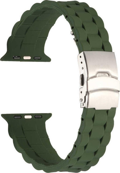Apple Watch Ultra Ile Uyumlu Kordon 49mm Metal Toka Delikli Ayarlanabilir Panoply Silikon Kayış