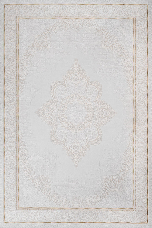 Krem Klasik Etnik Modern Desenli Pamuk Makinada Yıkanabilir Hav Toz Vermez Leke Tutmayan Kaymaz Taban Dijital Makine Baskı Salon Yolluk Mutfak Halı
