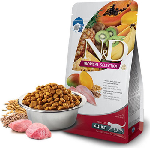 Tropical Selection Tavuklu ve Tropikal Meyveli Yetişkin Kedi Maması 1,5 kg