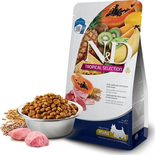 Tropical Selection Kuzu Etli ve Tropikal Meyveli Mini Irk Yetişkin Köpek Maması 5 kg