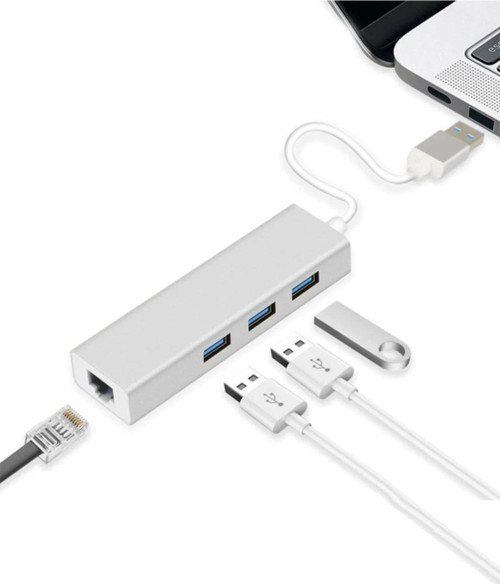 Usb 3.0 Gigabit Ethernet 1000mbps Rj45 3 Port Usb 3.0 Hub Çoklayıcı