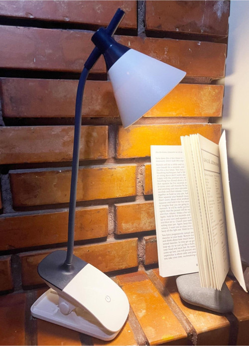 Klipsli Dokunmatik Ayarlanabili Led Işık Masa Lambası 40cm Beyaz