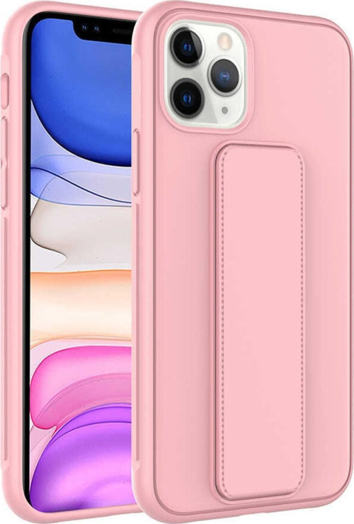 Iphone 13 Pro Ile Uyumlu Mat Pürüzsüz Stand Olabilen Kılıf Diaphanous Kapak Pembe