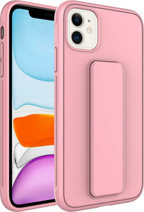 Iphone 13 Ile Uyumlu Mat Pürüzsüz Stand Olabilen Kılıf Diaphanous Kapak Pembe