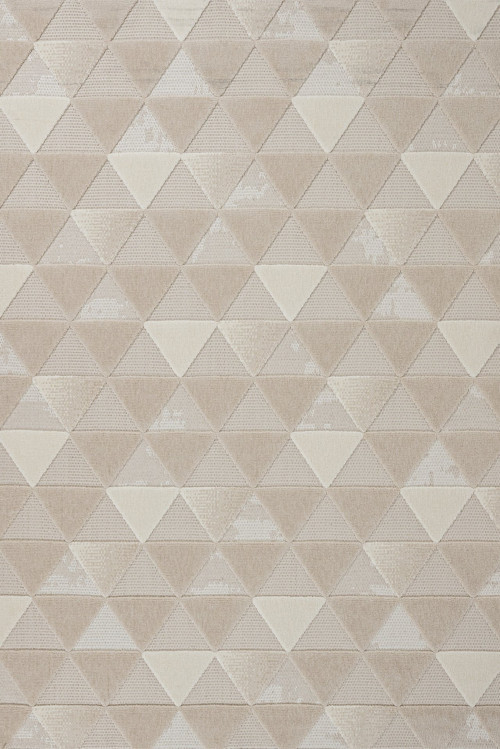 Bej Geometrik Etnik Modern Desenli Pamuk Makinada Yıkanabilir Hav Toz Vermez Leke Tutmayan Kaymaz Taban Dijital Makine Baskı Salon Yolluk Mutfak Halı
