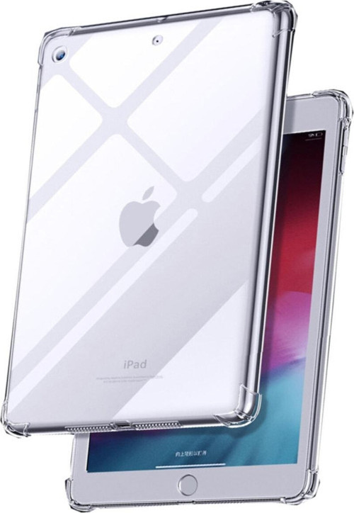 Ipad 7 10.2 Inç Için Dört Köşeli Antishock Silikon Kılıf Şeffaf