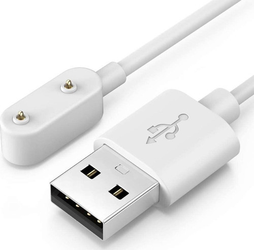 Huawei Honor Band 7 Ile Uyumlu Akıllı Saat Için Manyetik Usb Şarj Kablosu Beyaz