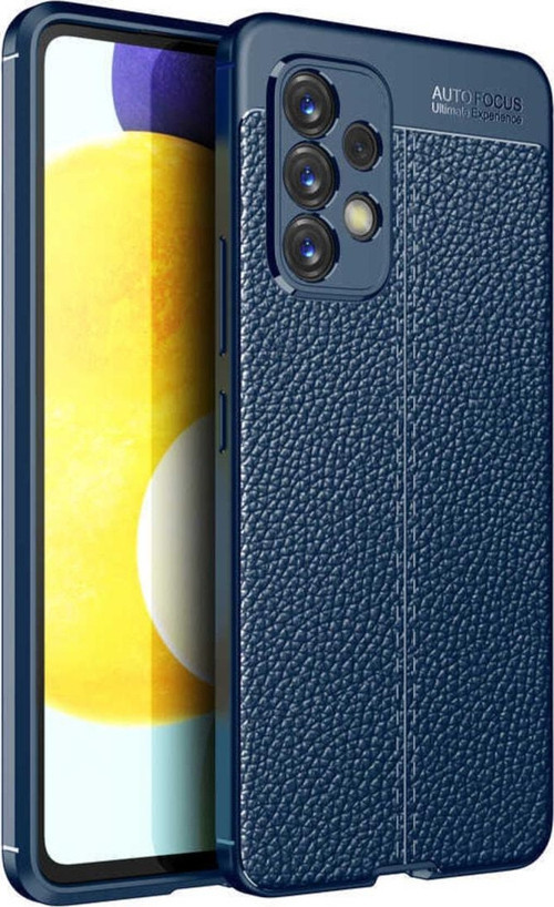 Galaxy A53 Kılıf Niss Silikon Deri Görünümlü Lacivert