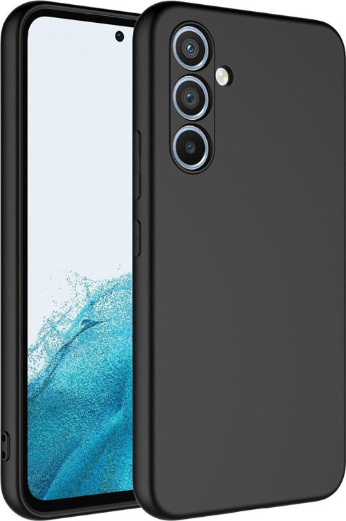 Galaxy A54 Ile Uyumlu Kılıf Kadife Iç Yüzey Silikon Z-mara Lansman Vieri Kılıf Siyah