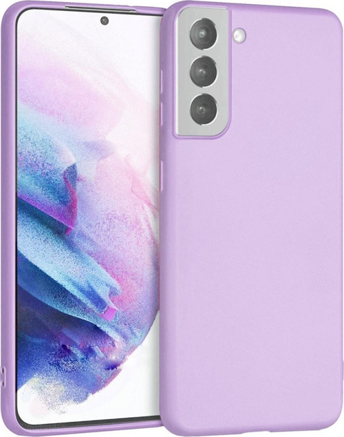 Galaxy S21 Fe Uyumlu Kılıf Kadife İç Yüzey Silikon Vieri Kılıf Lila