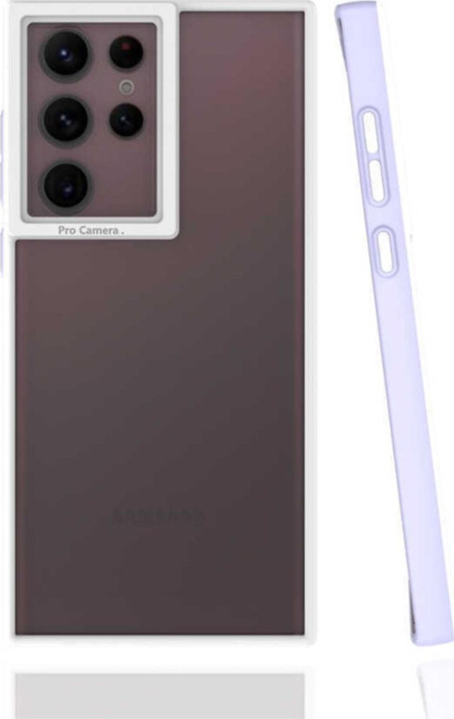 Galaxy S22 Ultra Kılıf Kamera Korumalı Mat Yüzeyli Mimi Kapak Lila