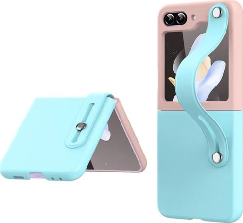 Galaxy Z Flip 5 ile Uyumlu Kılıf GandaElegance Katlanabilir Stand Olabilen El Askılı