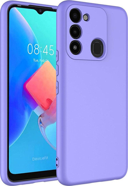 Tecno Spark 8C ile Uyumlu Kılıf Kadife Iç Yüzey Silikon Z-Mara Lansman Vieri Kılıf Lila