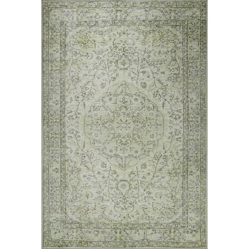 Gloucester Klasik Yeşil Polyester Dikdörtgen Modern Desenli Pamuk Makinada Yıkanabilir Hav Toz Vermez Leke Tutmayan Kaymaz Taban Dijital Makine Baskı Salon Yolluk Mutfak Halı