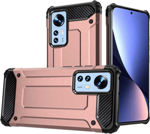 Xiaomi Mi 12 Ile Uyumlu Kılıf Shockproof Zırh Koruma Rosegold