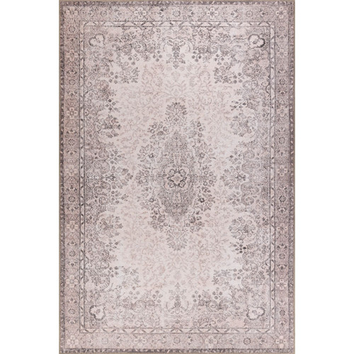 Newport Klasik Bej Polyester Dikdörtgen Modern Desenli Pamuk Makinada Yıkanabilir Hav Toz Vermez Leke Tutmayan Kaymaz Taban Dijital Makine Baskı Salon Yolluk Mutfak Halı