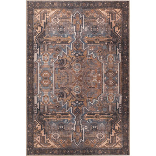 Aberdeen Klasik Turuncu Polyester Dikdörtgen Modern Desenli Pamuk Makinada Yıkanabilir Hav Toz Vermez Leke Tutmayan Kaymaz Taban Dijital Makine Baskı Salon Yolluk Mutfak Halı