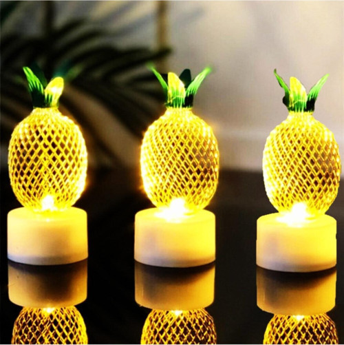 3'lü Ananas Mini Pilli Led Lamba