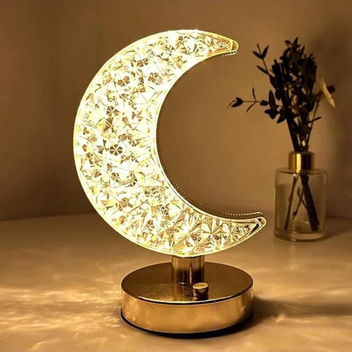Akrilik Ay Masa Lambası Modern Led Gece Işıkları Aydınlatma Gece Lambası Hediyelik Eşya 20cm x 13cm
