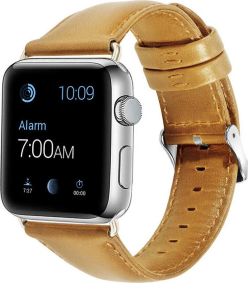 Apple Watch 40mm Deri Kordon Açık Kahve