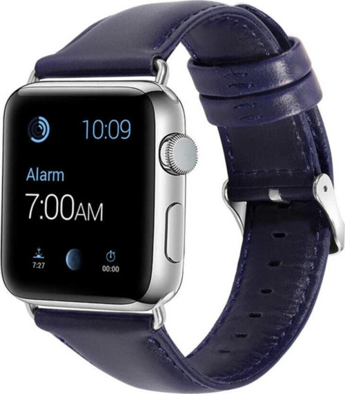 Apple Watch 40mm Deri Kordon Lacivert