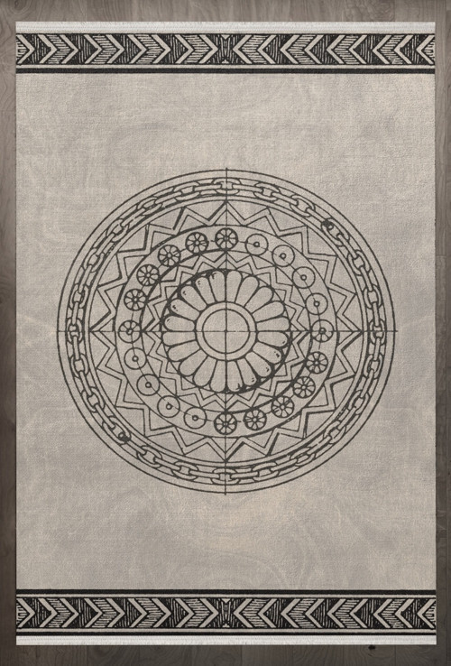 Geometrik Gri Pamuk Dikdörtgen Modern Desenli Pamuk Makinada Yıkanabilir Hav Toz Vermez Leke Tutmayan Kaymaz Taban Dijital Makine Baskı Salon Yolluk Mutfak Halı