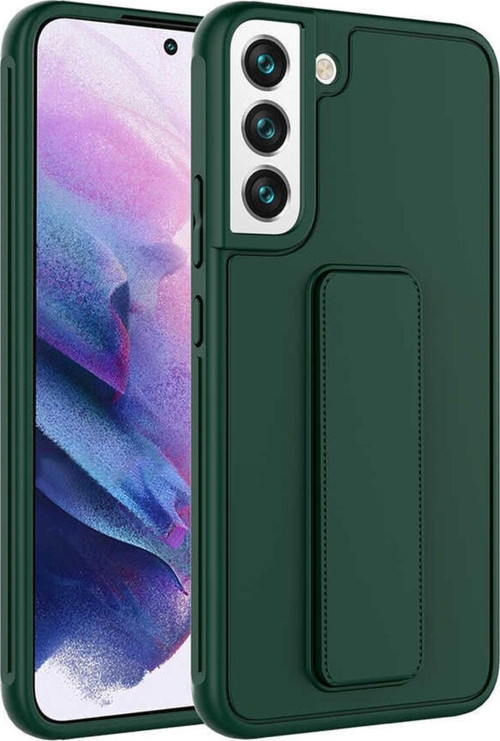 Galaxy S22 Plus Ile Uyumlu Mat Pürüzsüz Stand Olabilen Kılıf Diaphanous Kapak Yeşil