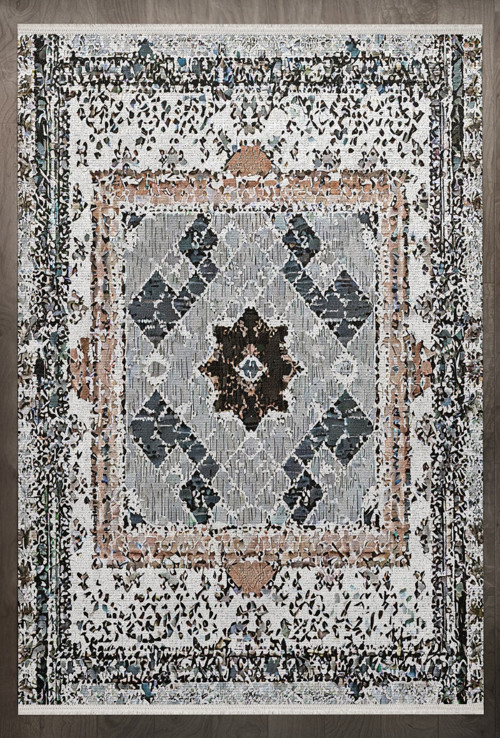 Modern Gri Pamuk Dikdörtgen Modern Desenli Pamuk Makinada Yıkanabilir Hav Toz Vermez Leke Tutmayan Kaymaz Taban Dijital Makine Baskı Salon Yolluk Mutfak Halı