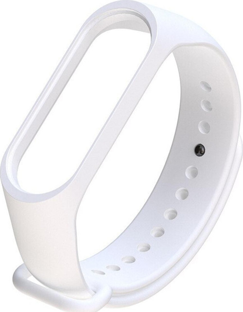 Xiaomi Mi Band 5 Ile Uyumlu Saat Kayışı Ent Kaliteli Spor Saat Termoplastik Kordon Beyaz