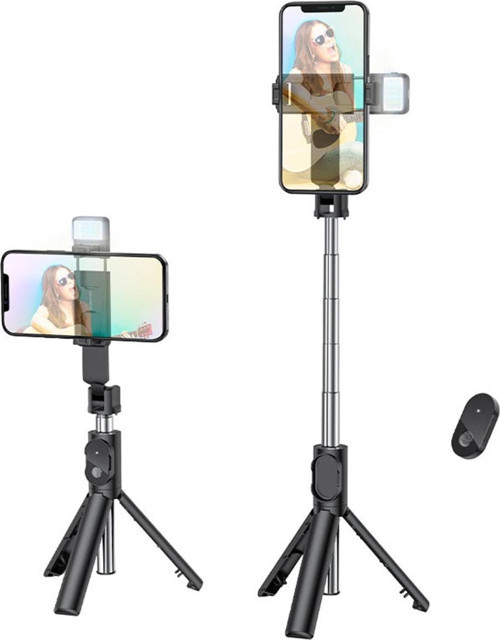 Uzaktan Kumandalı Işıklı Selfie Çubuğu 70 Cm Canlı Yayın Standı 3.5-6.7 Inç Telefon Tutuculu Tripod