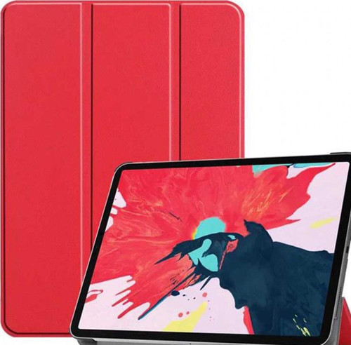 Galaxy Tab S8 Plus X800 12.4 Inç Ile Uyumlu Kılıf Stand Olabilen Katlanabilir Smart Cover Kırmızı