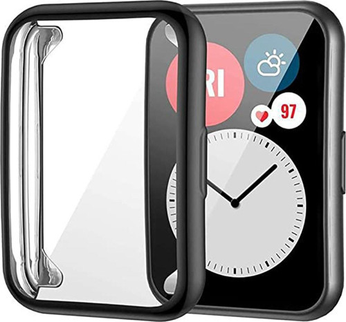 Huawei Watch Fit 2 Ile Uyumlu Tpu Çerçeveli Tam Kapatan Ekran Koruyucu Çerçeve Kılıf