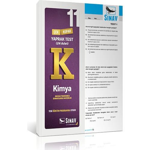 Sınav Yayınları 11. Sınıf Kimya Yaprak Test