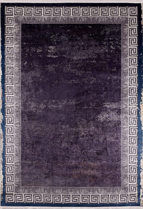 Podolsk Mor Çerçeveli Etnik Modern Desenli Makinada Yıkanabilir Hav Toz Vermez Leke Tutmayan Kaymaz Taban Dijital Makine Baskı Salon Yolluk Mutfak Halı