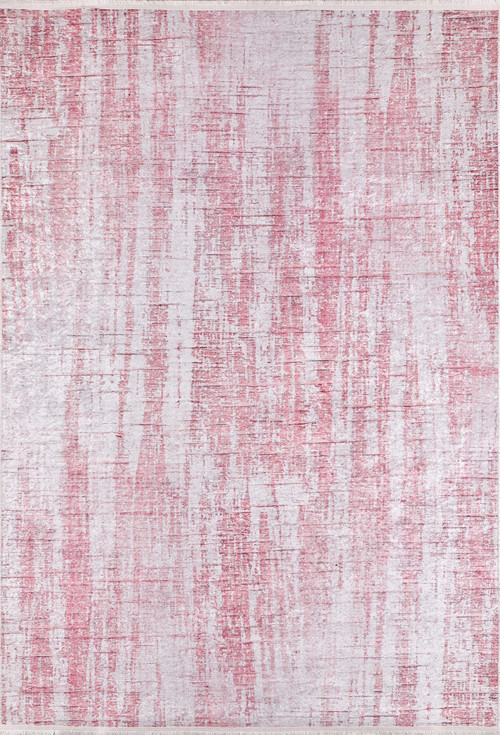 Tolyatti Pembe Modern Etnik Desenli Makinada Yıkanabilir Hav Toz Vermez Leke Tutmayan Kaymaz Taban Dijital Makine Baskı Salon Yolluk Mutfak Halı