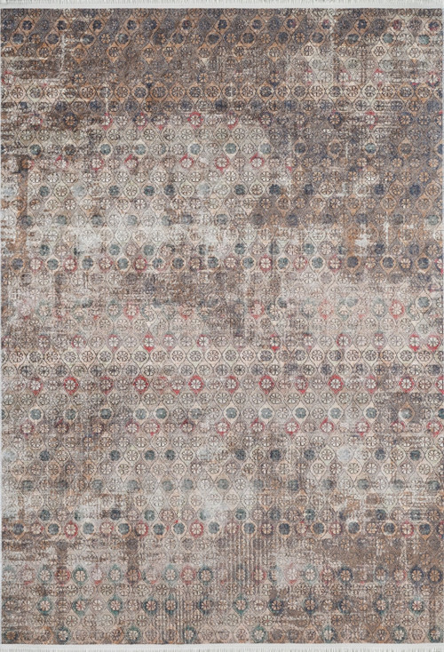 Nashik Kahverengi Modern Etnik Desenli Makinada Yıkanabilir Hav Toz Vermez Leke Tutmayan Kaymaz Taban Dijital Makine Baskı Salon Yolluk Mutfak Halı