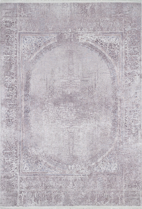 Miyandoab Krem Göbekli Etnik Modern Desenli Makinada Yıkanabilir Hav Toz Vermez Leke Tutmayan Kaymaz Taban Dijital Makine Baskı Salon Yolluk Mutfak Halı
