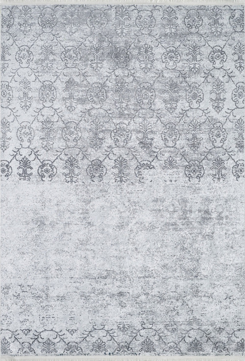 Brzeziny Gri Göbekli Etnik Modern Desenli Makinada Yıkanabilir Hav Toz Vermez Leke Tutmayan Kaymaz Taban Dijital Makine Baskı Salon Yolluk Mutfak Halı