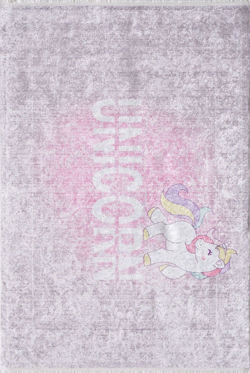 Karczew Pembe Figürlü Etnik Modern Desenli Pamuk Makinada Yıkanabilir Hav Toz Vermez Leke Tutmayan Kaymaz Taban Dijital Makine Baskı Salon Yolluk Mutfak Halı